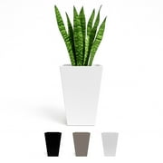 Bloem Finley 20" Tall Square Tapered Resin Planter, White