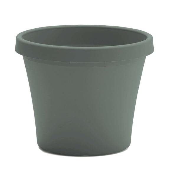 Bloem Terra 10" Round Plastic Planter with Drainage Holes - Indoor/Outdoor, 2 Gallon Capacity, Lightweight Garden Pot, Basil