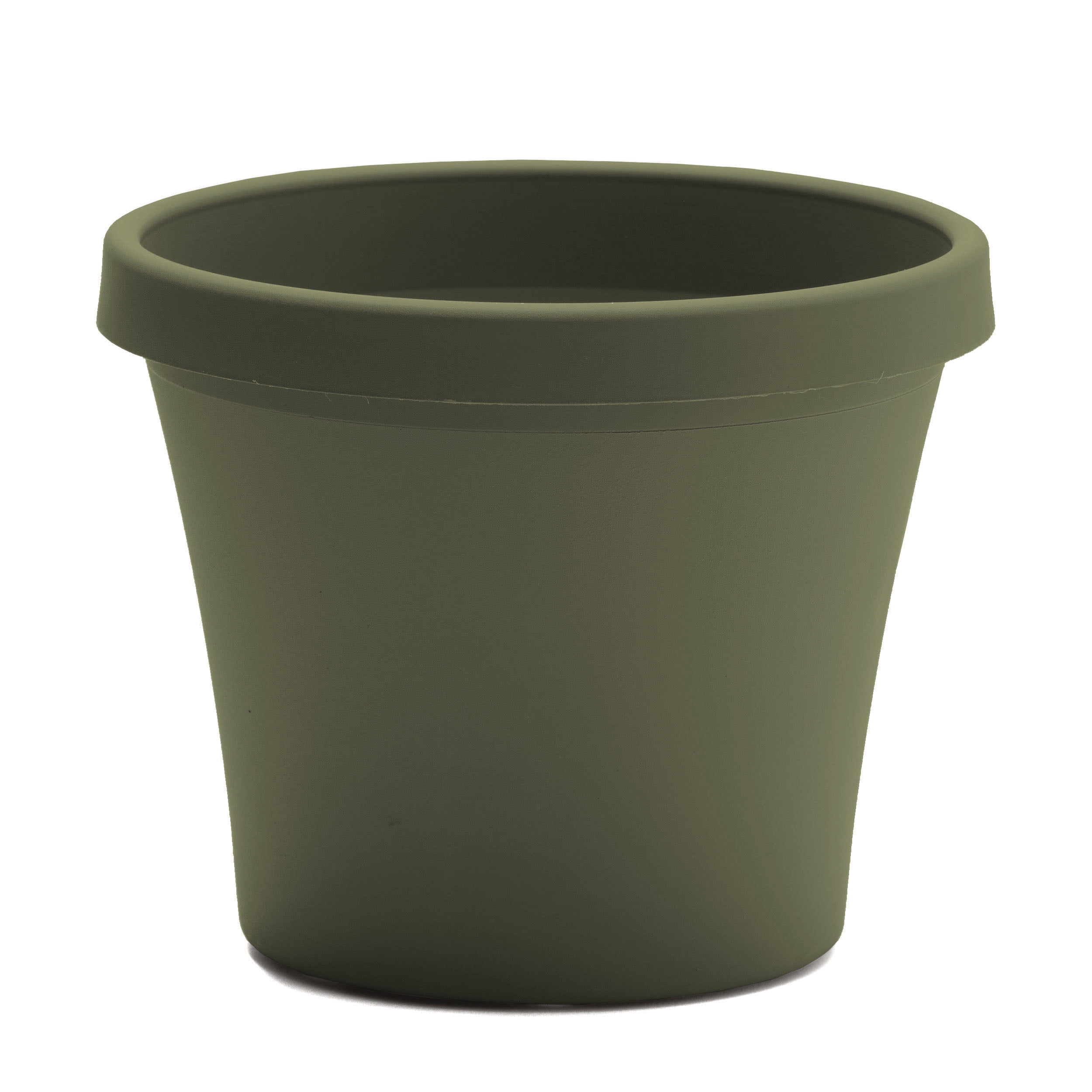 Bloem Terra 12" Diameter Round Living Green Resin Planter Pot with Drainage Holes for Indoor and Outdoor Gardening
