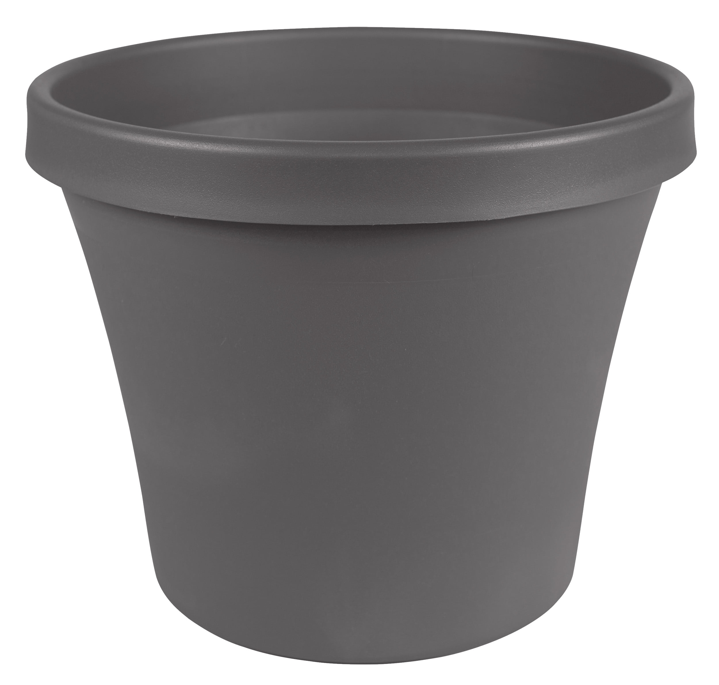 Bloem Charcoal Terra 10" Tapered Outdoor Planter