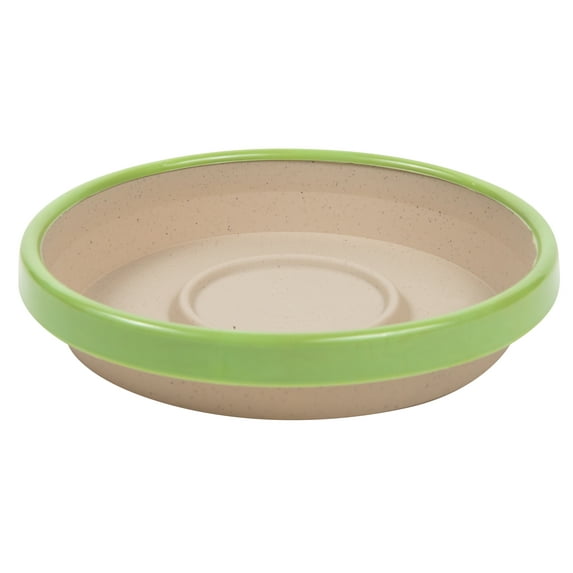 Bloem Terra Two-Tone Saucer 12" Taupe w/Honey Dew