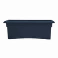 thumbnail image 1 of Bloem Veranda 26" Rectangular Resin Deck Box Planter - UV-Resistant, Indoor and Outdoor, Navy, 1 of 5