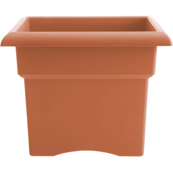 Bloem Veranda Deck Box Planter Square: 18" - Terra Cotta