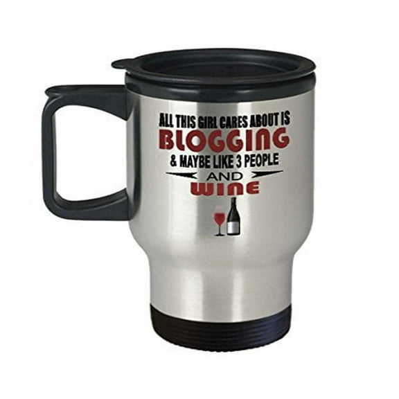 Blogger Coffee Mug - 14 oz Stainless Steel Travel Cup - Gift for Blogging Enthusiasts