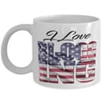 thumbnail image 1 of Blogger 11 oz Coffee Mug - I Love Blogging American Flag White Ceramic Gift, 1 of 4