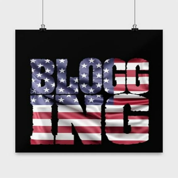 I Love Blogging Poster - Wall Decor for Writers Gift