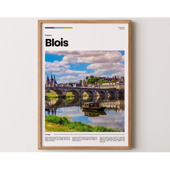 Blois Poster, Blois Print, Blois Photo, Blois Art, France Poster, France Print, Travel Poster Gift, 24x36 UNFRAMED