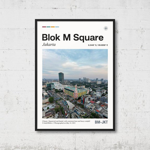 Blok M Real Photo Picture Travel Location Wall Art Jakarta Home Decor Landscape Living Room Unframed Paper Print