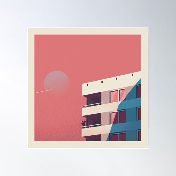 Blok Poster Wall Art, Modern Wall Decor, 30x30 UNFRAMED