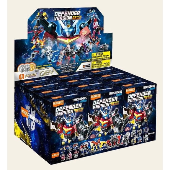 Blokees Transformers Defender Version Wave 8: Battle Stars 2-Inch Mini Blind Box Model Kits Case of 12