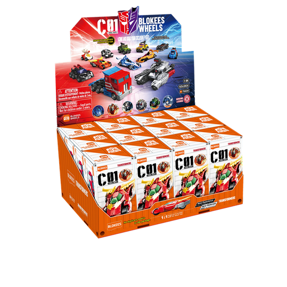 Blokees Transformers Wheels Wave 1: C1 Roll Out Blind Box Model Kit Case of 12