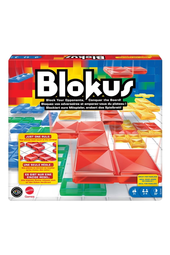 Strategy Board Game, Family Game for Kids & Adults with Colorful Pieces & Just One Rule