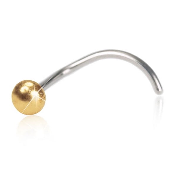 Blomdahl | Hypoallergenic | Golden Titanium Ball Nose Jewelry | Best Choice For Sensitive Skin