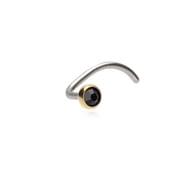 Blomdahl | Hypoallergenic | Golden Titanium Bezel Crystal Nose Jewelry | Best Choice For Sensitive Skin