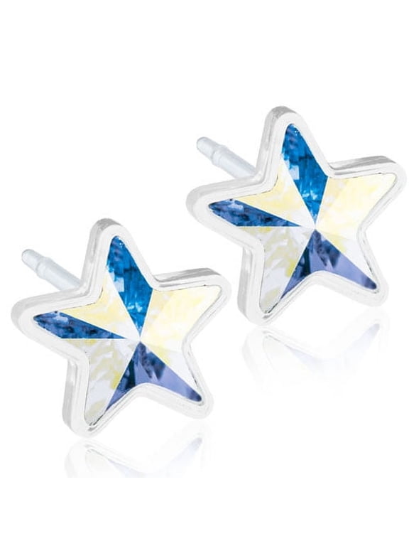| Hypoallergenic | Medical Plastic 6mm Star Stud Earrings | Best Choice For Sensitive Ears