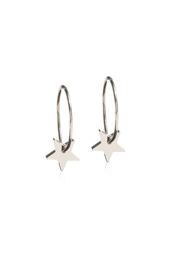 | Hypoallergenic | Natural Titanium Star Pendant Earrings | Best Choice For Sensitive Ears