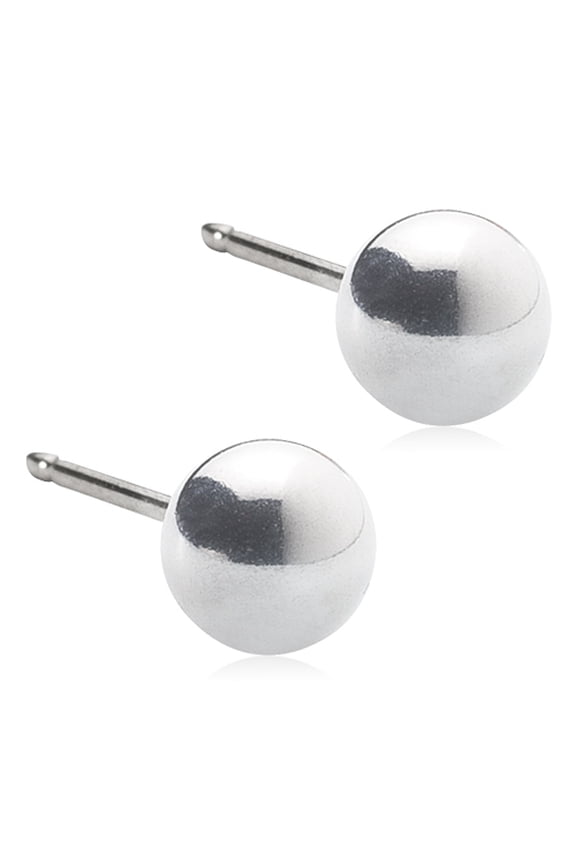 | Hypoallergenic | Silver Titanium Ball Stud Earrings | Best Choice For Sensitive Ears