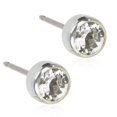 thumbnail image 1 of Blomdahl | Hypoallergenic | Silver Titanium Bezel Crystal Stud Earrings | Best Choice For Sensitive Ears, 1 of 5