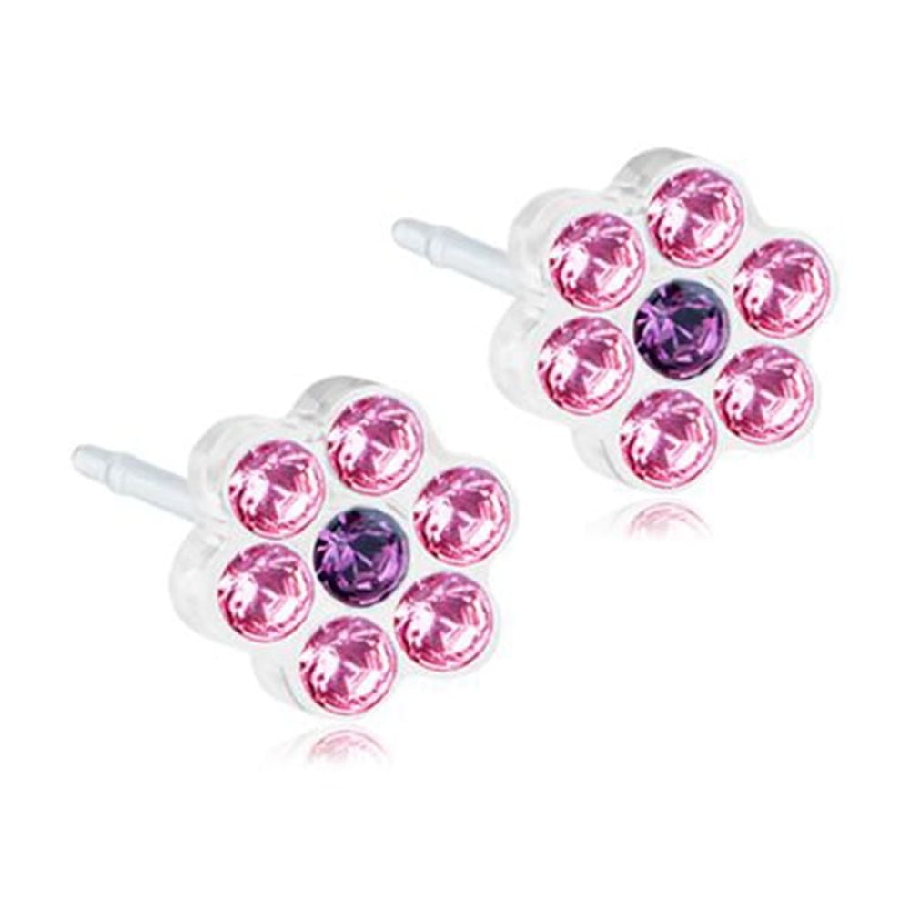 Blomdahl | Nickel Free | Medical Plastic 5mm Daisy Stud Earrings | Best Choice For Sensitive Ears