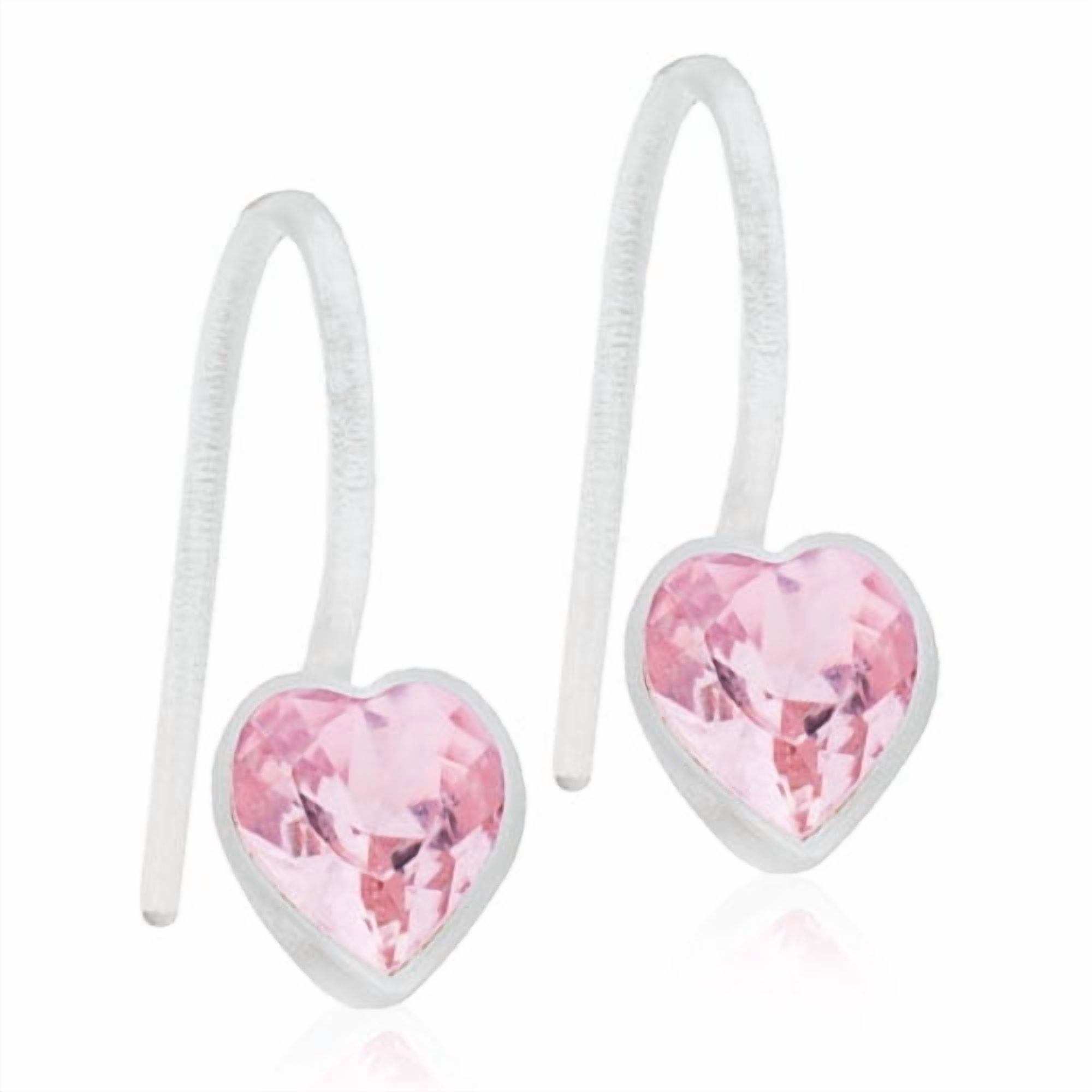 Blomdahl | Nickel Free | Medical Plastic Heart Crystal Pendant Earrings | Best Choice For Sensitive Ears