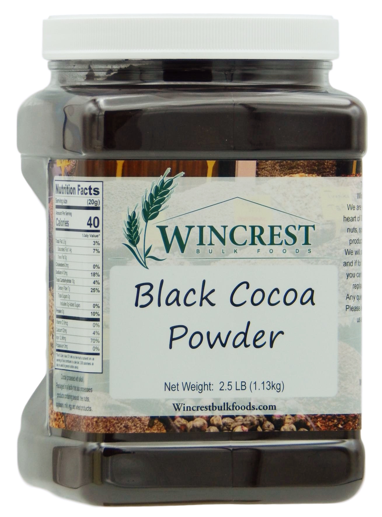 Blommer Black Cocoa Powder - 2.5 lb Economy Size Tub