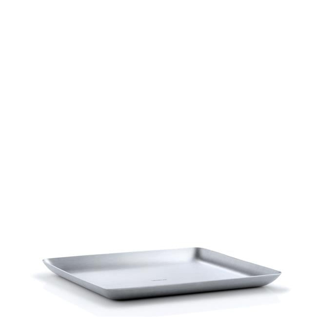 Sleek Modern Matte Stainless Steel Serving Tray