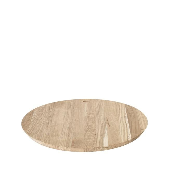 12'' Round Oak Wood Bread Cutting Board