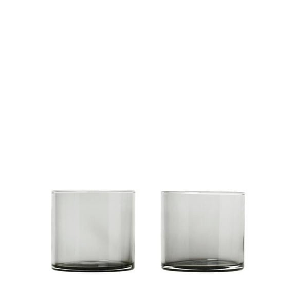 Blomus 63915 7 oz Mera Drinking Glasses Lowball, Smoked - Set of 2