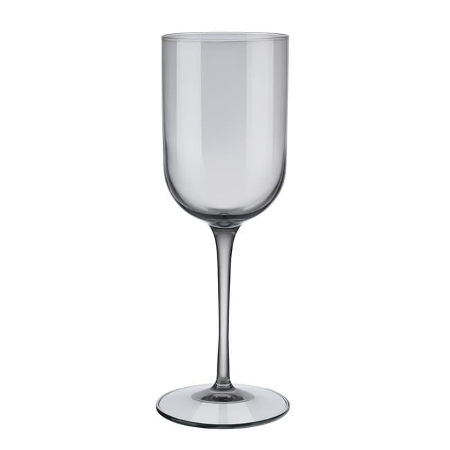 FUUM 9.5 oz Smoke Crystal White Wine Glass Set