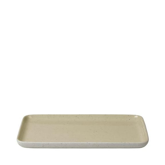 Blomus 64338.4 5.8 x 8.3 in. Sablo Snack Plate - Savannah - Pack of 4