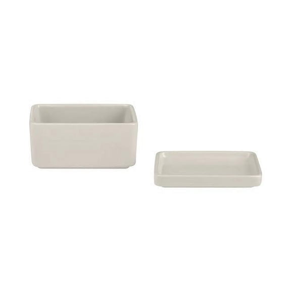 Blomus 64367 Pilar Butter Dish & Condiment or Snack Server, Moonbeam Cream