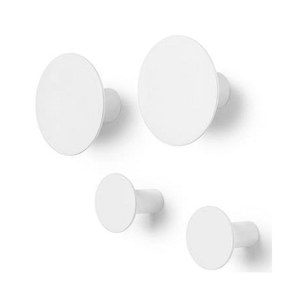 Lily White Polystone Wall Hooks Set of 4
