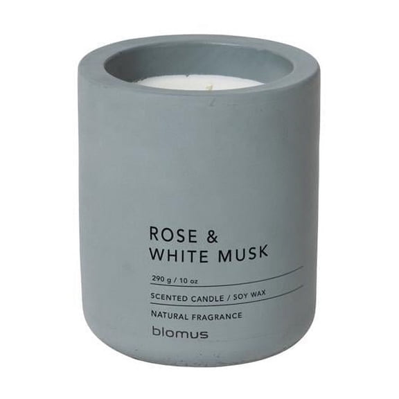 Blomus 65897 Fragra Candle Large Flintstone with Rose & White Musk Scent
