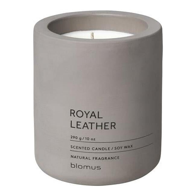 Royal Leather Large White Soy Scented Jar Candle