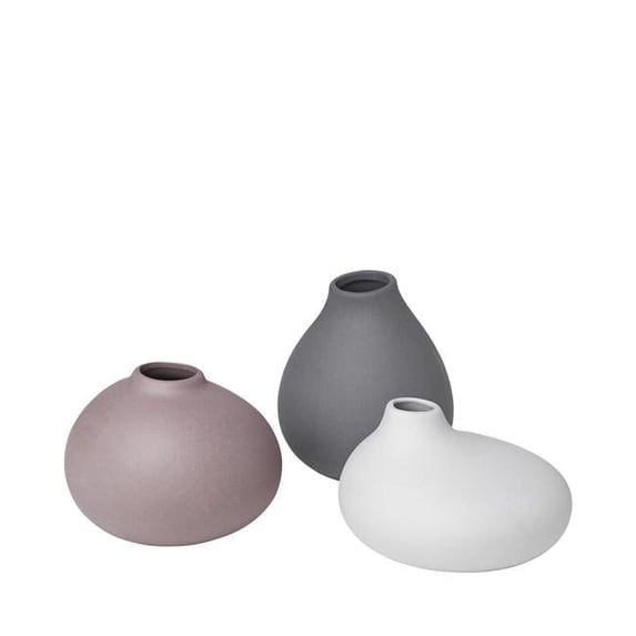 Blomus 65973 Nona Porcelain Mini Vases, Set of 3