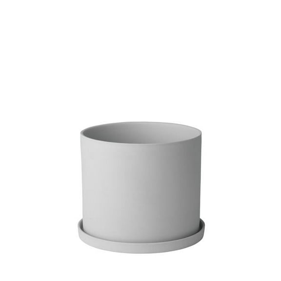 Blomus 65975 4.9 x 5.9 in. Dia. Nona Porcelain Herb Pot, Microchip