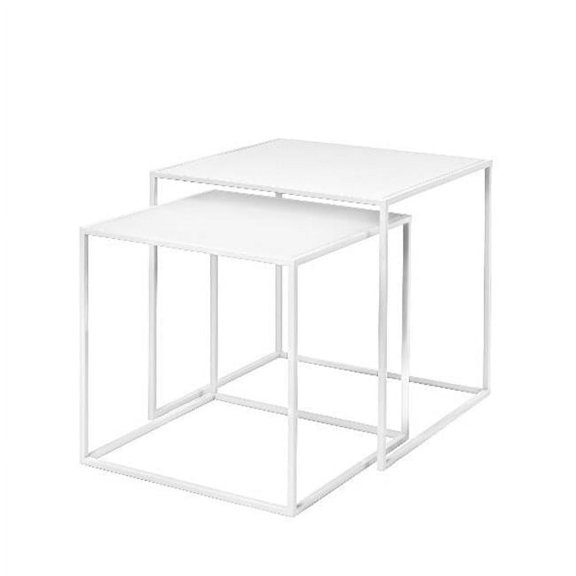 Blomus 66198 Fera Nesting Table, White - Set of 2