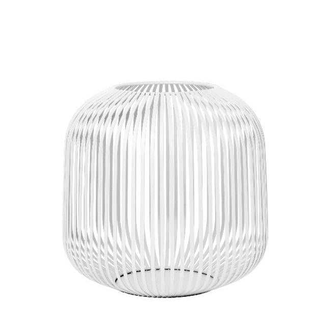 Lito Medium White Hanging Candle Lantern in Powder-Coated Steel