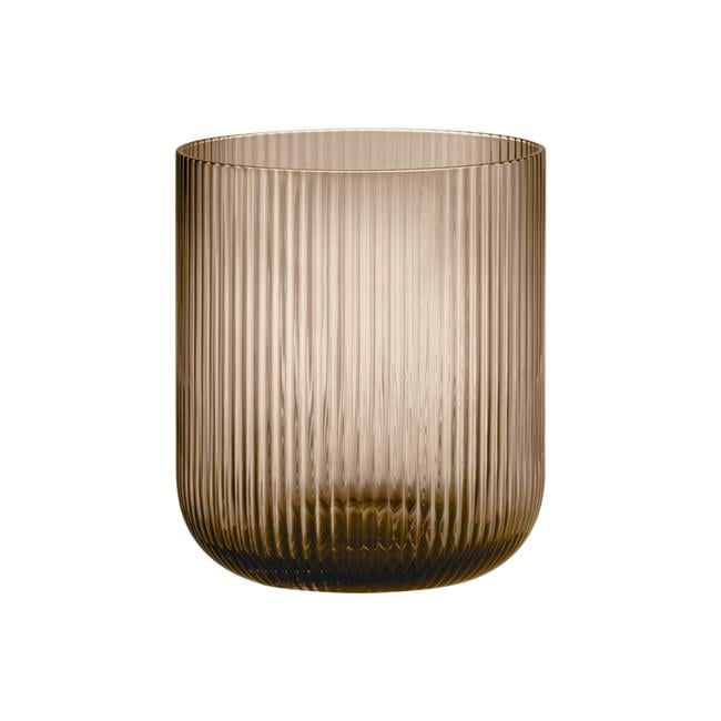Medium Coffee Handcrafted Glass Hurricane Lamp