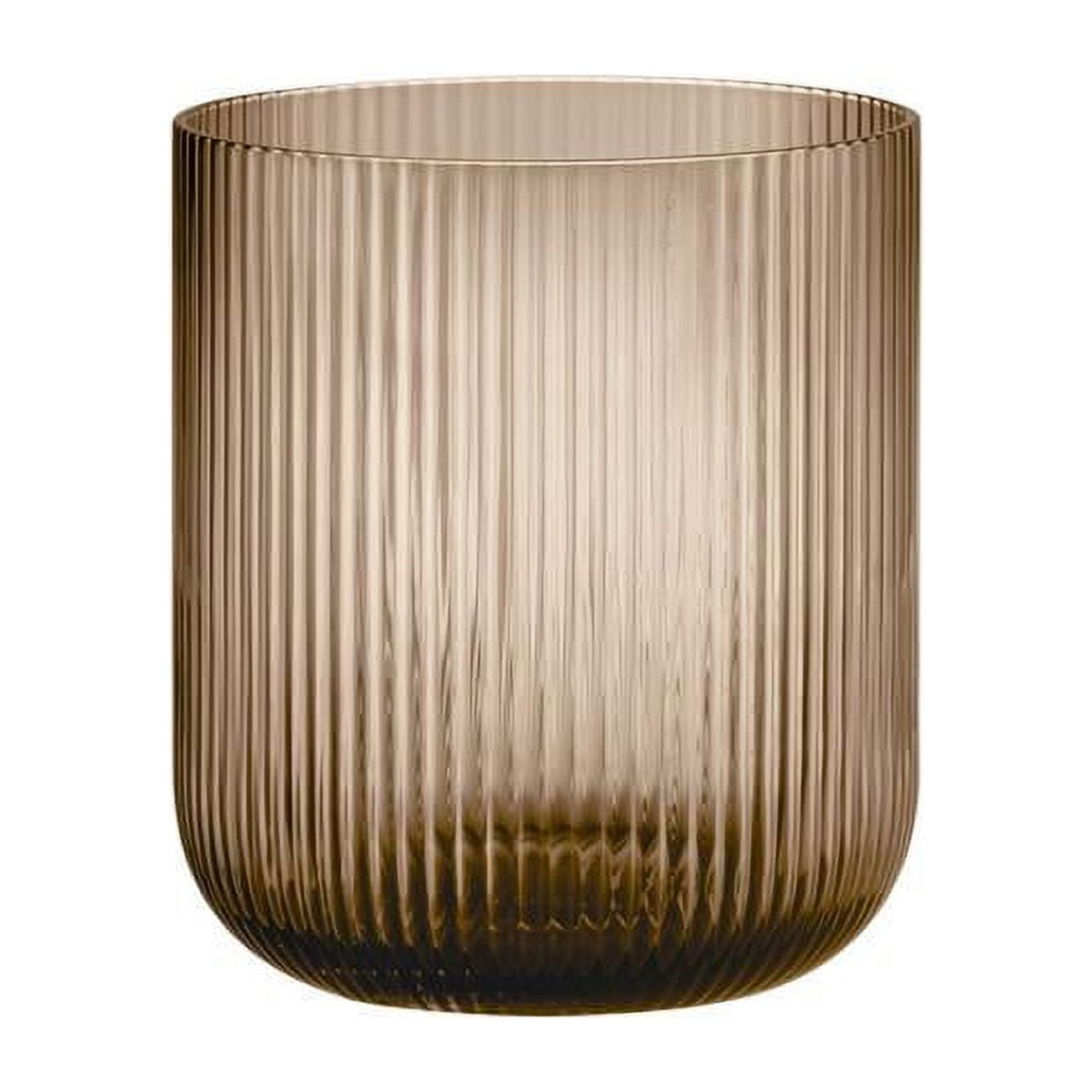 Medium Coffee Handcrafted Glass Hurricane Lamp