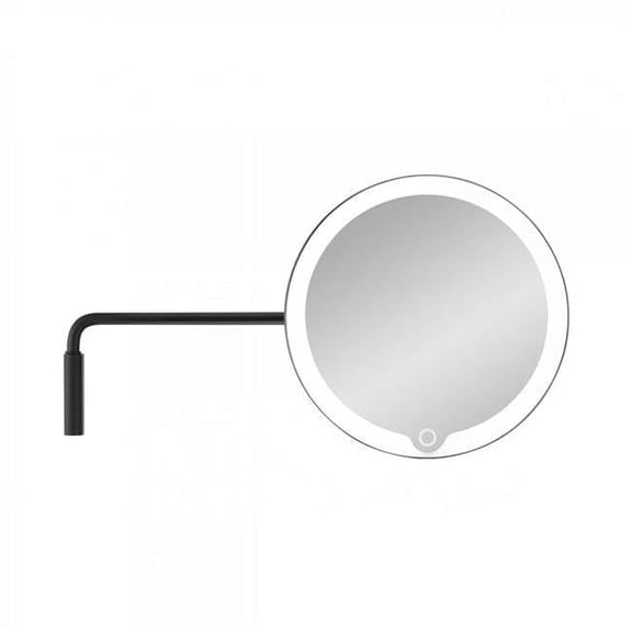 Blomus 66352 6.3 x 7.9 x 12 in. Modo Wall Mounted LED Vanity Mirror, Black