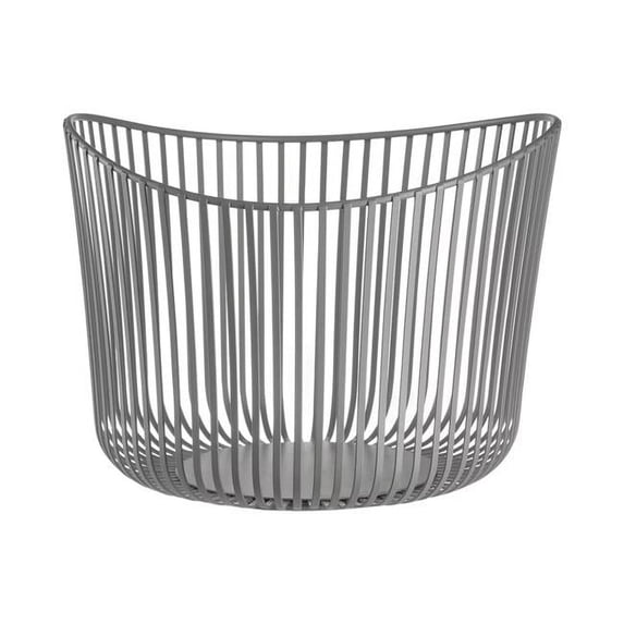 Blomus 66432 Modo Storage Basket, Satellite Taupe Powder Coated Steel