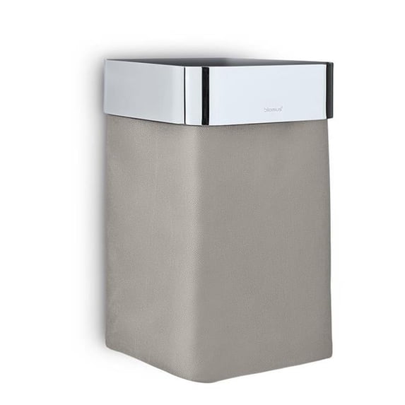 Blomus 68978 Polished Stainless Steel Towel Basket, Taupe