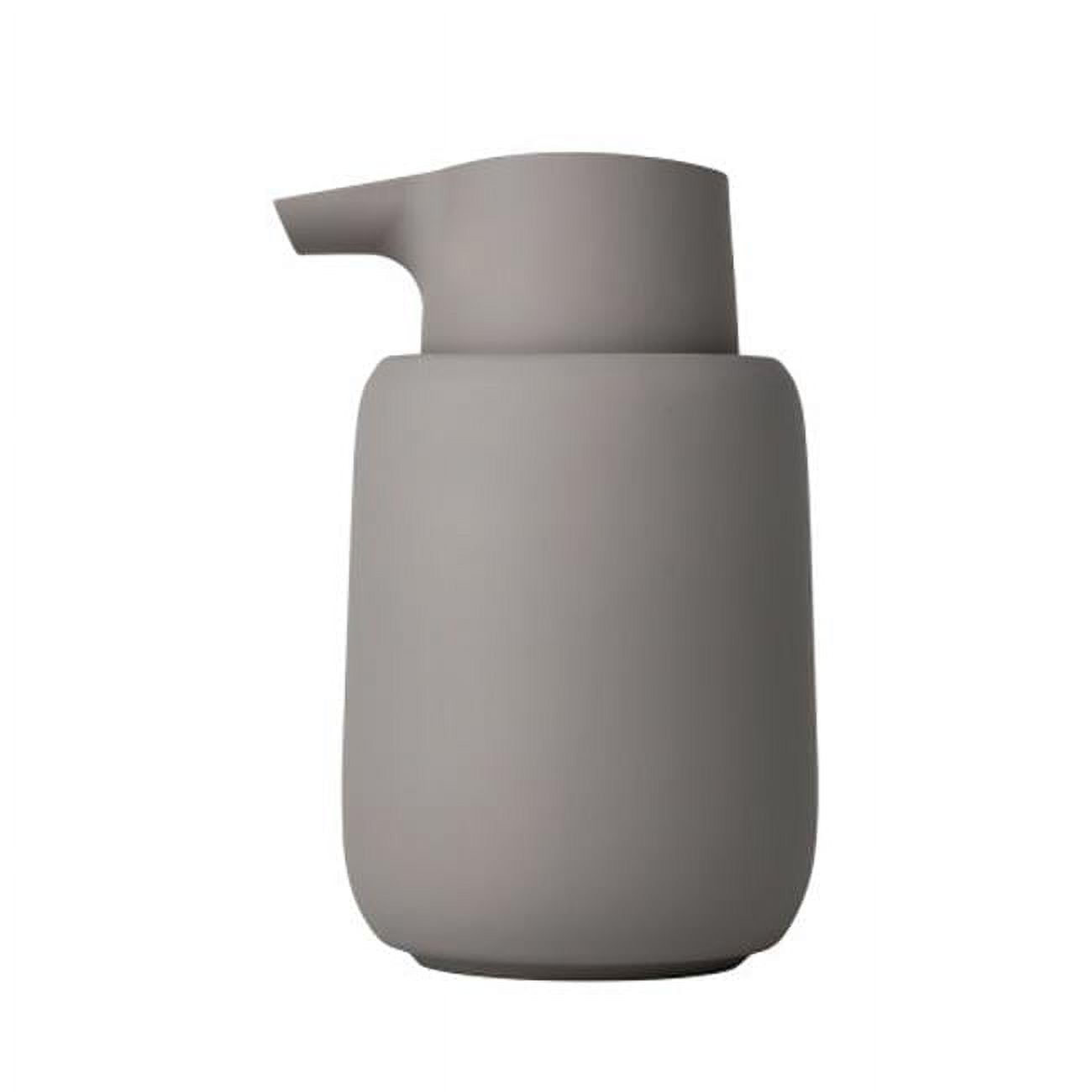 Grey Ceramic and Silicone Soap Dispenser with Pump