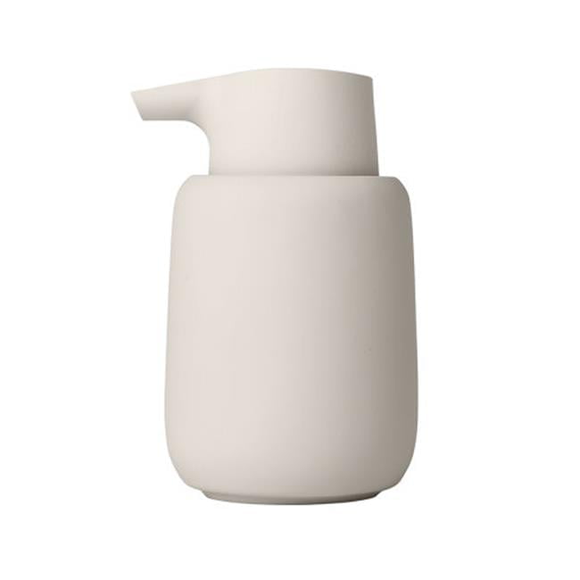 Moonbeam Cream Ceramic and Silicone Soap Dispenser