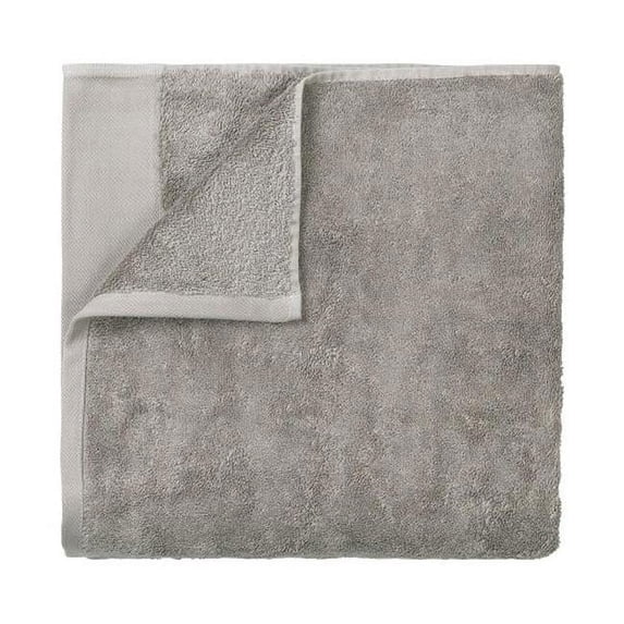 Blomus 69240 12 x 20 in. Riva Organic Terry Bath Towel, Satellite - Set of 2