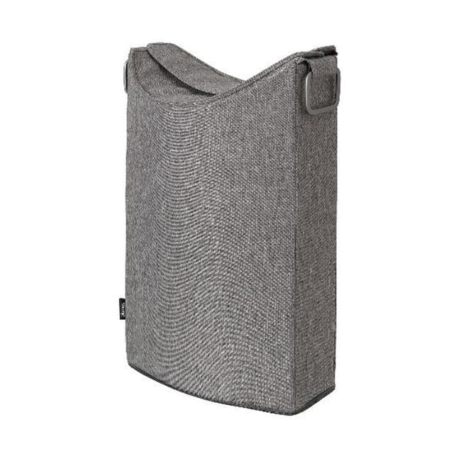 Frisco Warm Gray Fabric Collapsible Laundry Hamper with Lid