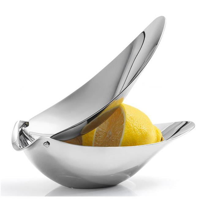 Stainless Steel Ergonomic Lemon Squeezer with Reflective Finish