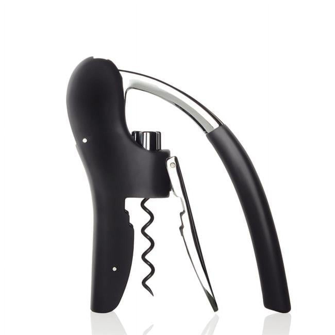 Leverman Pro Black and Chrome Stainless Steel Corkscrew
