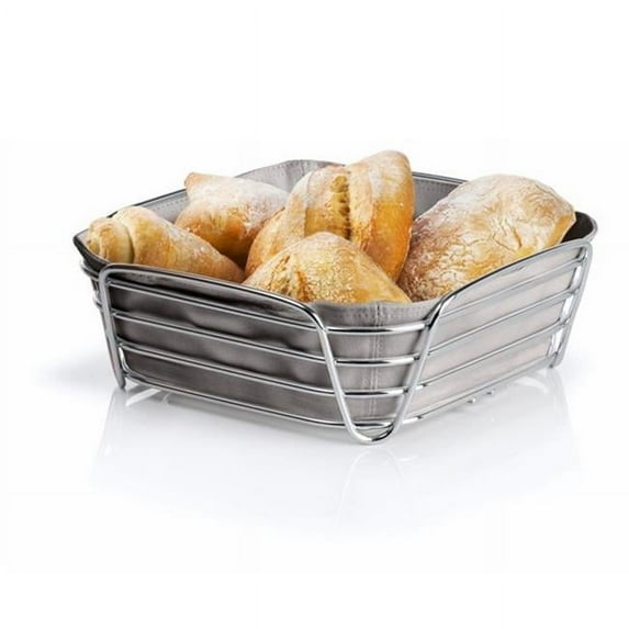 Blomus 63668 Large Wire Serving Bread Basket - Taupe Insert